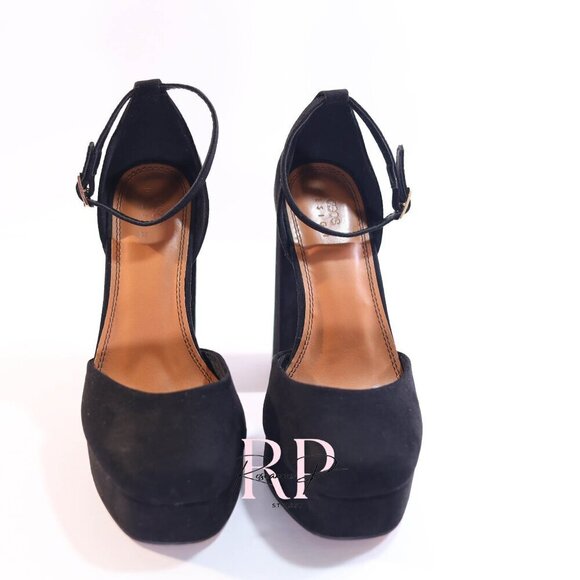ASOS Women's Black Velvet Platform Heel SZ 7 NWOT - Picture 1 of 6